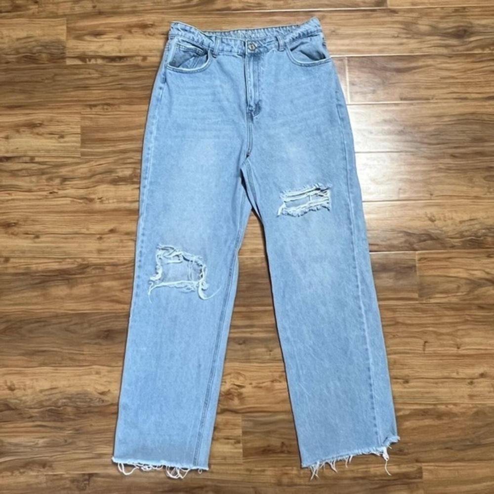 Women's Sz 15 Jeans - Gogo Jeans - Light Wash, Relaxed, Loose, Ripped, Y2K